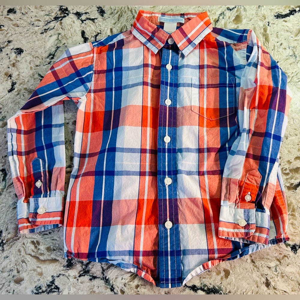 Janie and Jack Plaid Button Up Shirt